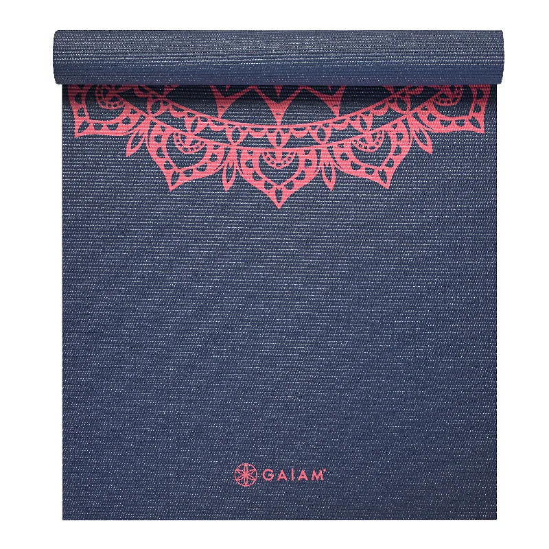 Navy Fleur Marrakesh Yoga Mat (4mm)