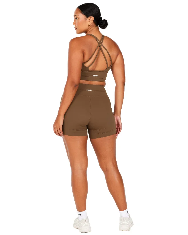 Aura Bonded Ascend Shorts - Cafe Latte