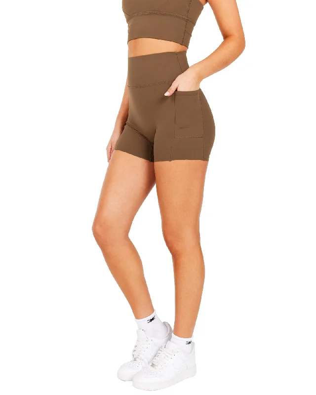 Aura Bonded Ascend Shorts - Cafe Latte