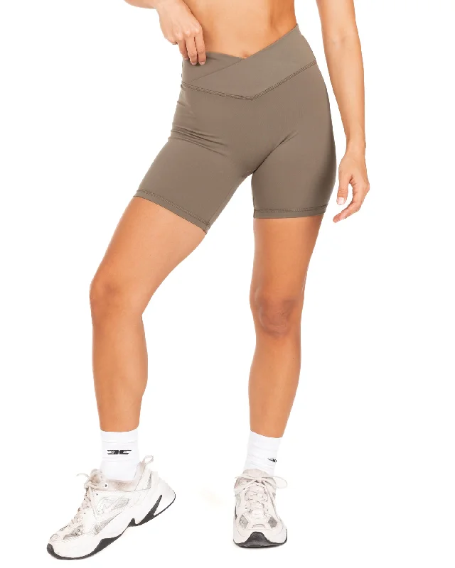 Cross Over Shorts - Dusty Khaki