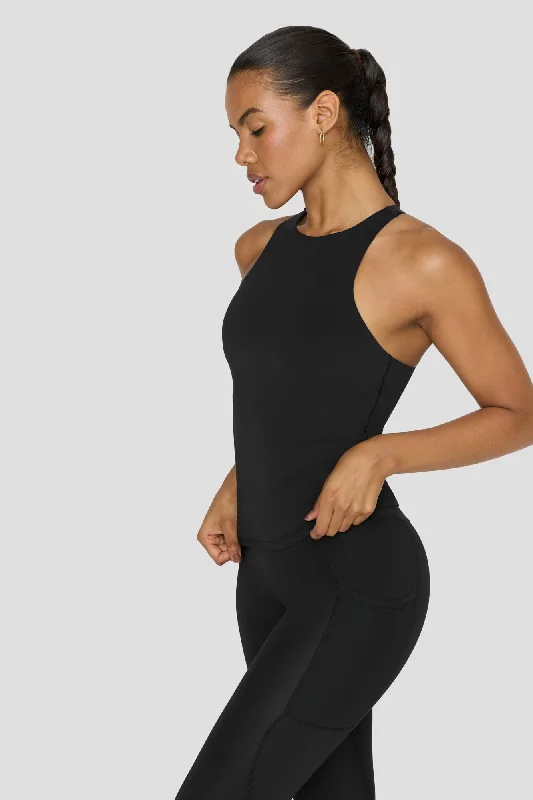 FORMTECH BUILT-IN SUPPORT LONGLINE SKIM FIT VEST - BLACK