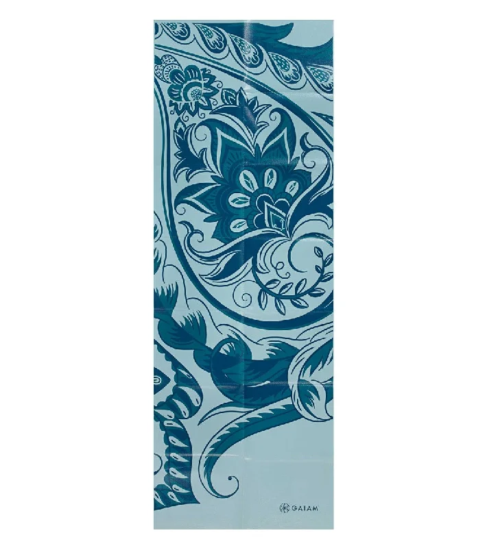 Gaiam Foldable Yoga Mat, 2mm Icy Paisley