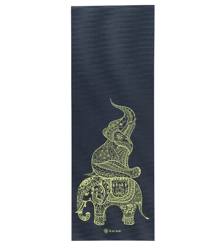 Gaiam Tribal Wisdom Printed Yoga Mat 68"" 6mm Extra Thick Tribal Wisdom