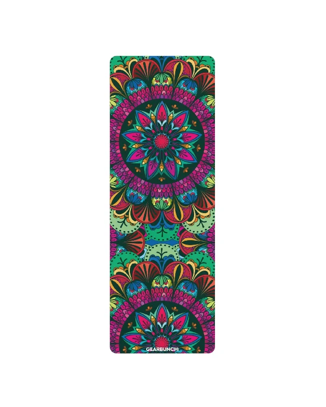 GearBunch Colorful Pink Mandala Yoga Mat