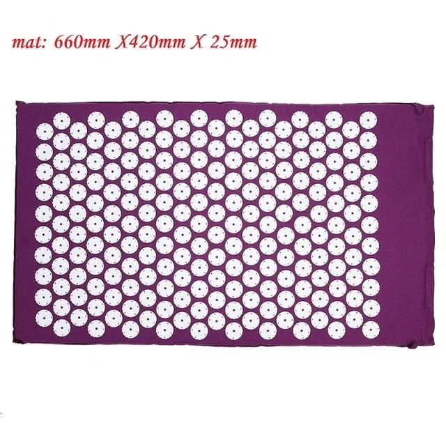 Massager Cushion Massage Yoga Mat Acupressure Relieve Stress Back Body Pain Spike Mat Acupuncture Massage Yoga Mat with Pillow