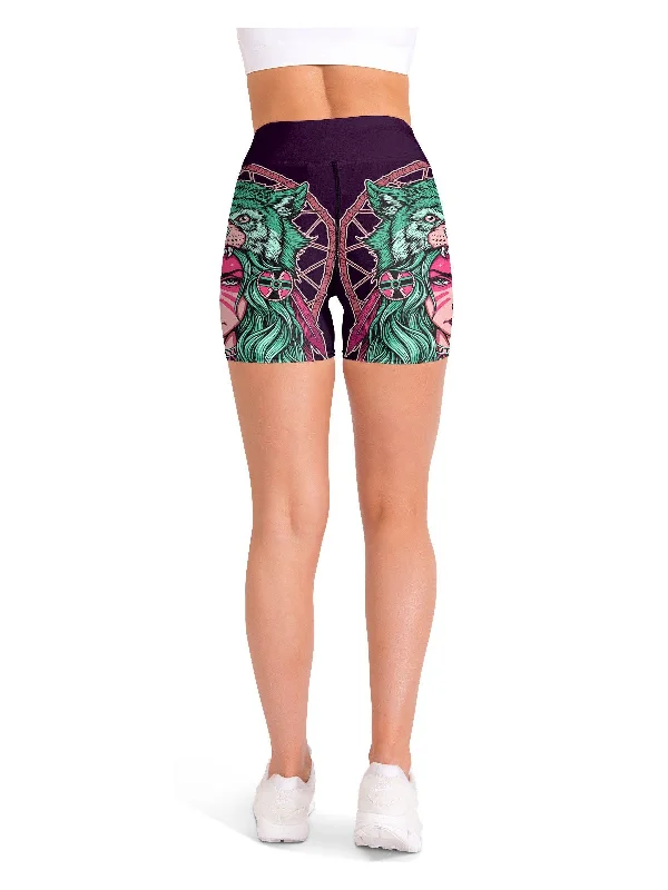 Native American Warrior Yoga Shorts