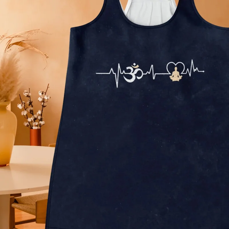 OM HEARTBEAT SPIRITUAL RACERBACK TANK TOP