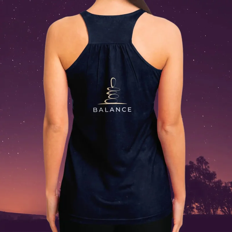 OM HEARTBEAT SPIRITUAL RACERBACK TANK TOP