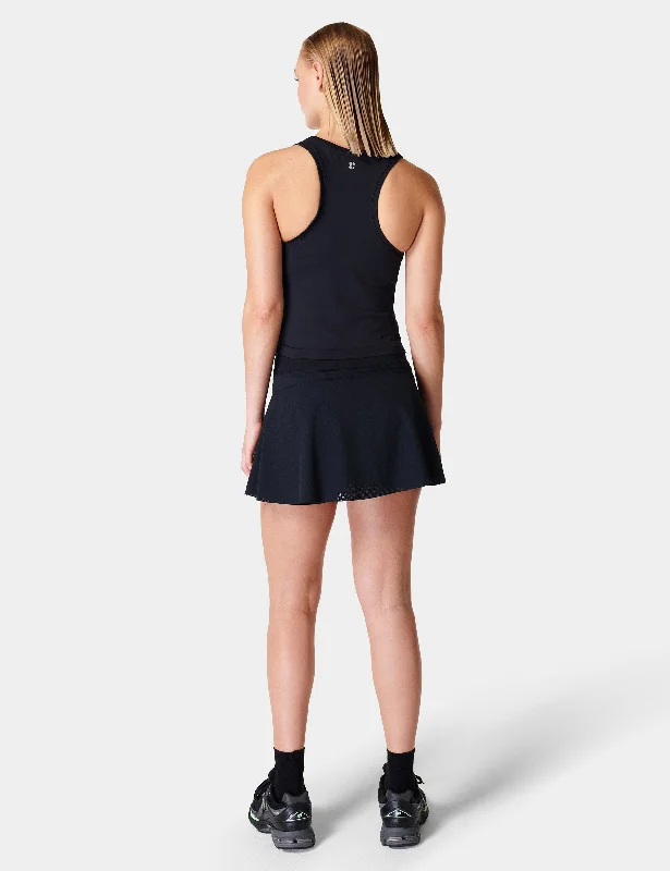 Athlete Crop Seamless Gym Vest - Black