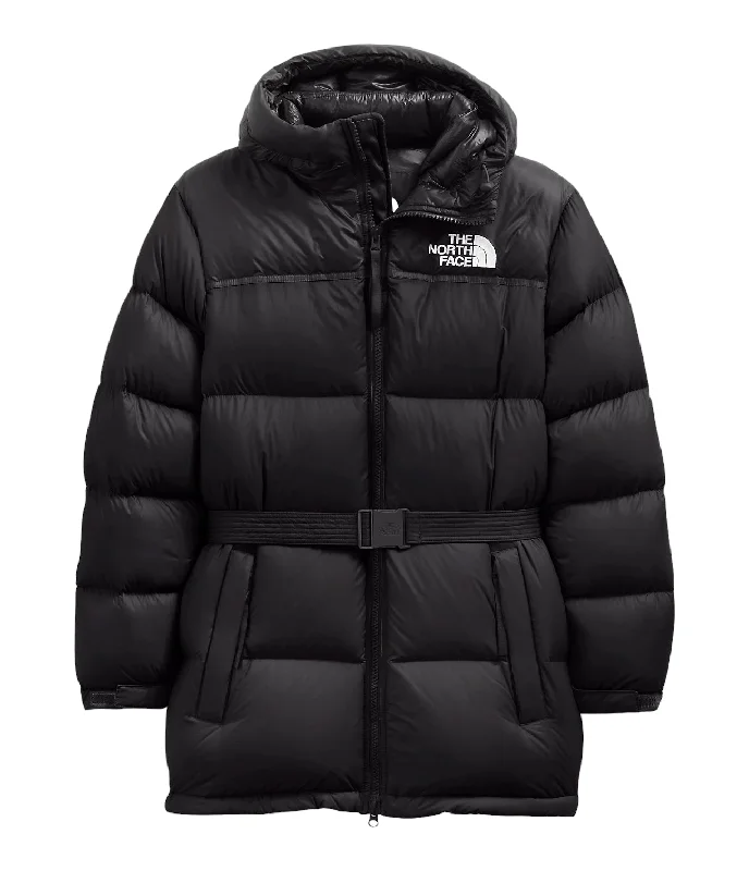 The North Face Nuptse Belted NF0A5GILJK3 Women's Black Mid Puffer Jacket DTF636