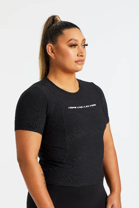 HINE TRAINING CROP TEE - ONYX