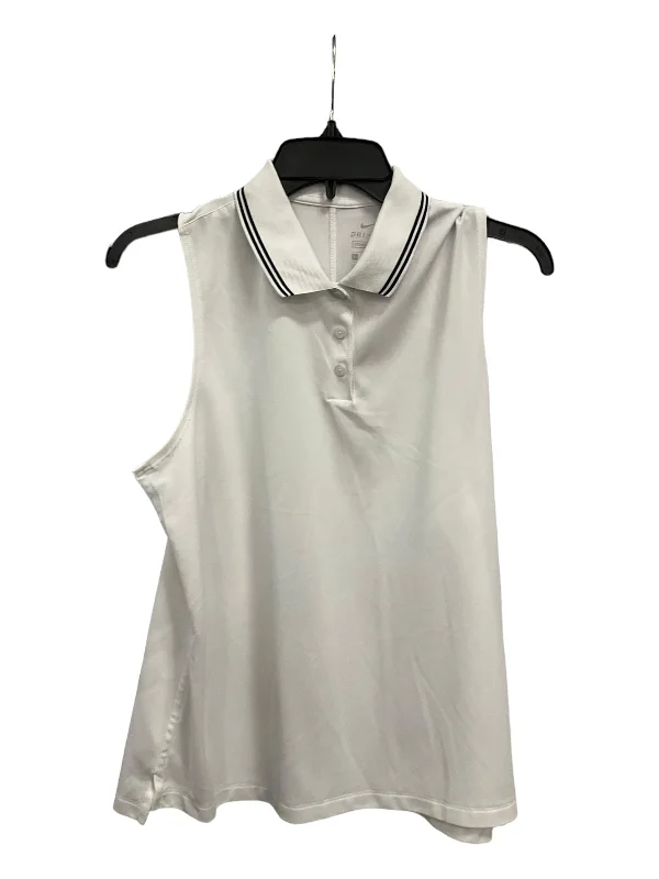 White Athletic Tank Top Nike Apparel, Size L