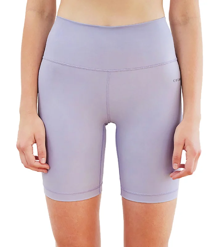 Cream Yoga Drew Biker Shorts 8"" Lavender