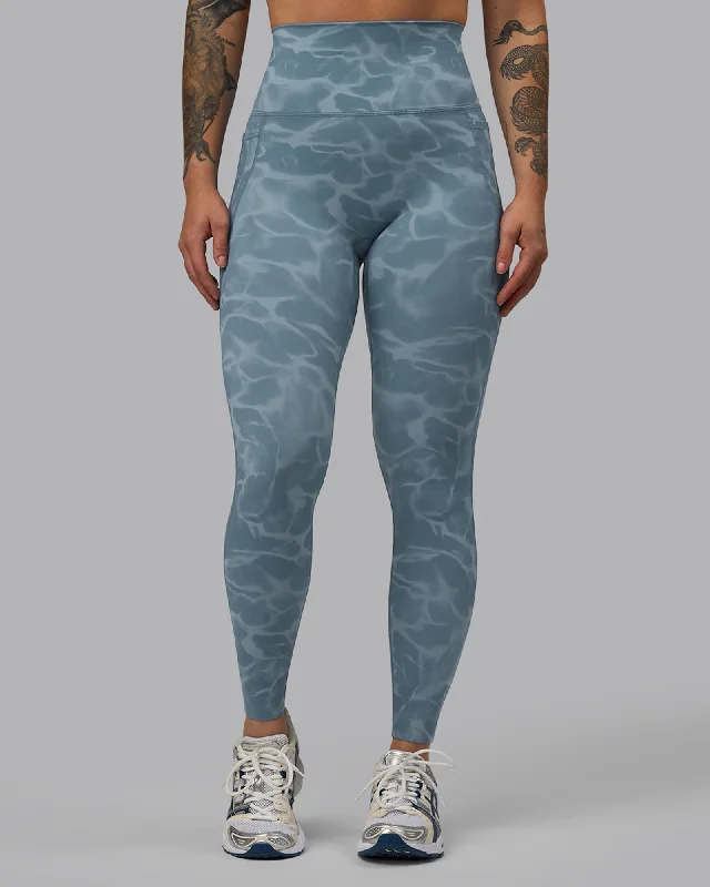 Elixir Full Length Leggings With Pockets - Tranquil-Elemental Blue