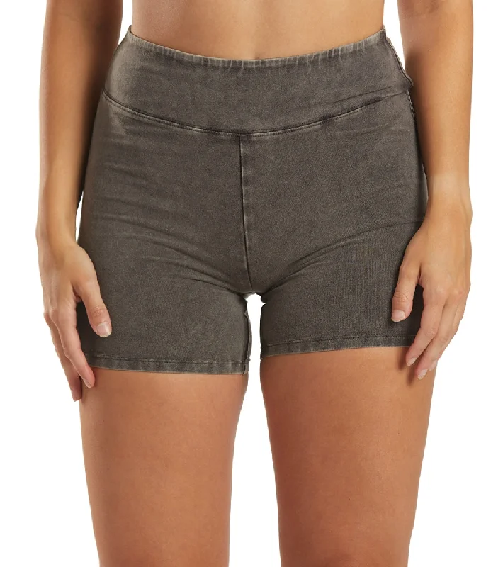 Free People Hot Shot Bike Shorts Black