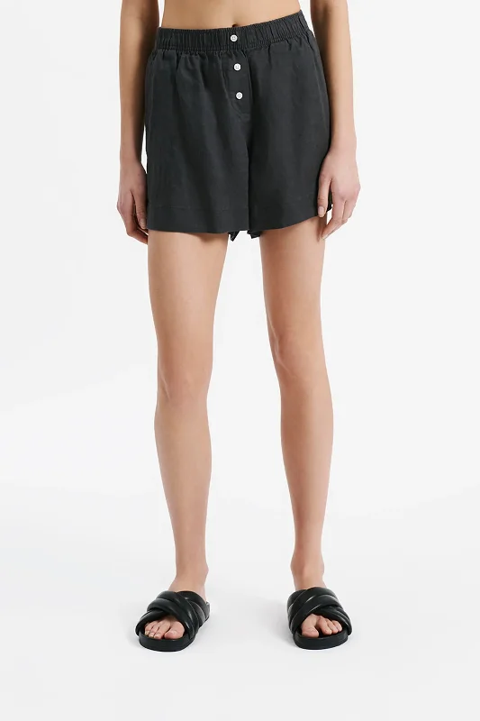 Lounge Linen Short- Coal