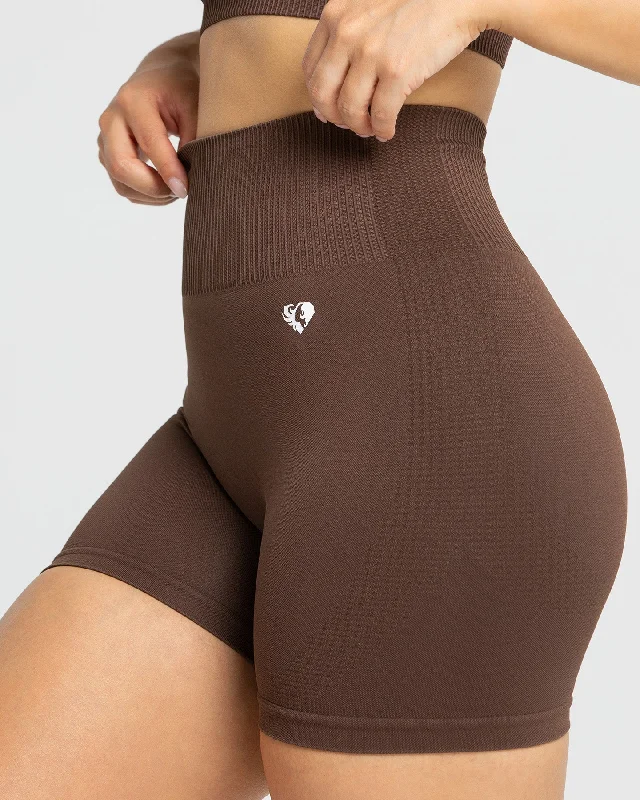 Power Seamless Shorts | Walnut Brown