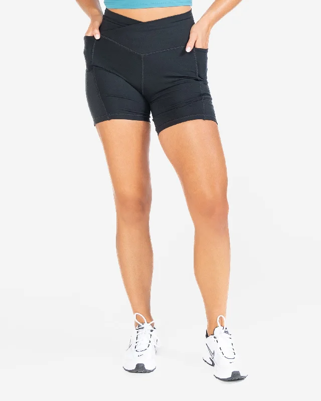 Skin Crossover Shorts (Multi-Lengths) - Black