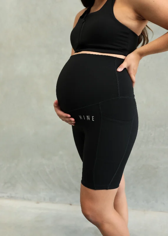 STAPLE MATERNITY BIKE SHORT ONYX