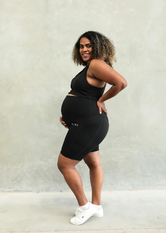 STAPLE MATERNITY BIKE SHORT ONYX