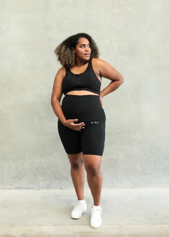 STAPLE MATERNITY BIKE SHORT ONYX