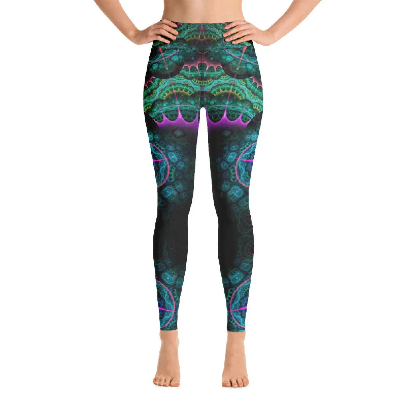 Astrolabe aquamarine yoga leggings