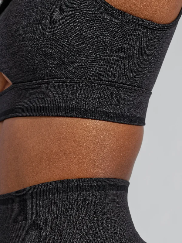 BBL Seamless Reversible Sports Bra - Charcoal