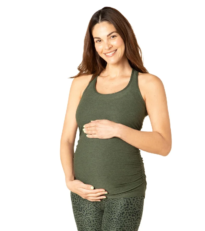 Beyond Yoga Maternity Travel Racerback Tank Eden Green