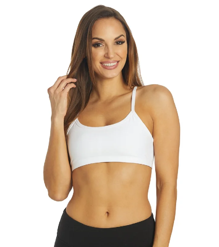 Beyond Yoga Spacedye Slim Racerback Yoga Sports Bra Cloud White