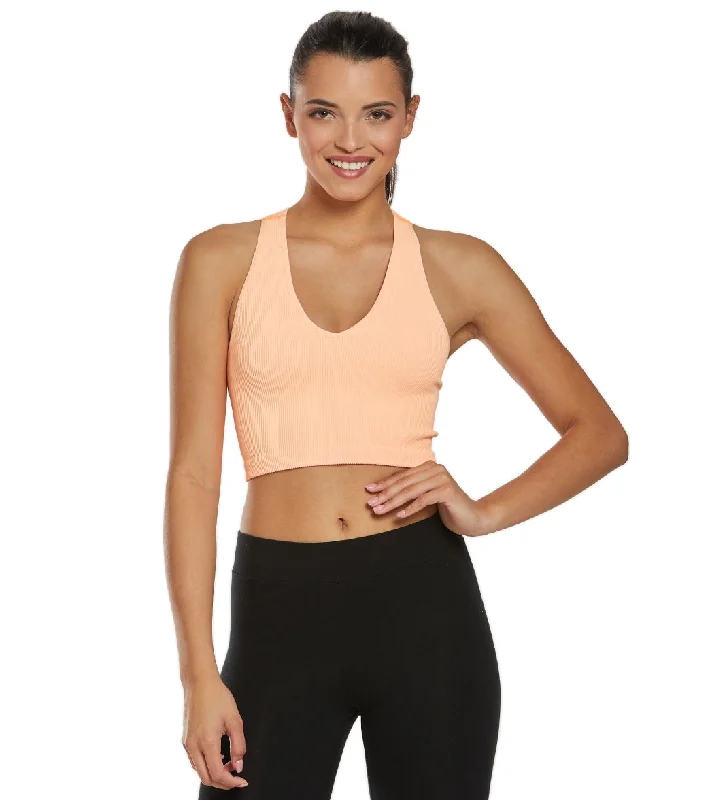 Free People Free Throw Yoga Crop Peach