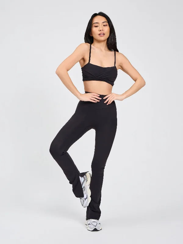 Ivy Wrap Sports Bra - Onyx Black