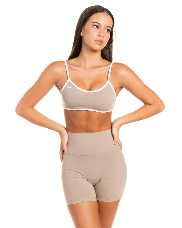 Micro Contrast Bra - Vintage Khaki