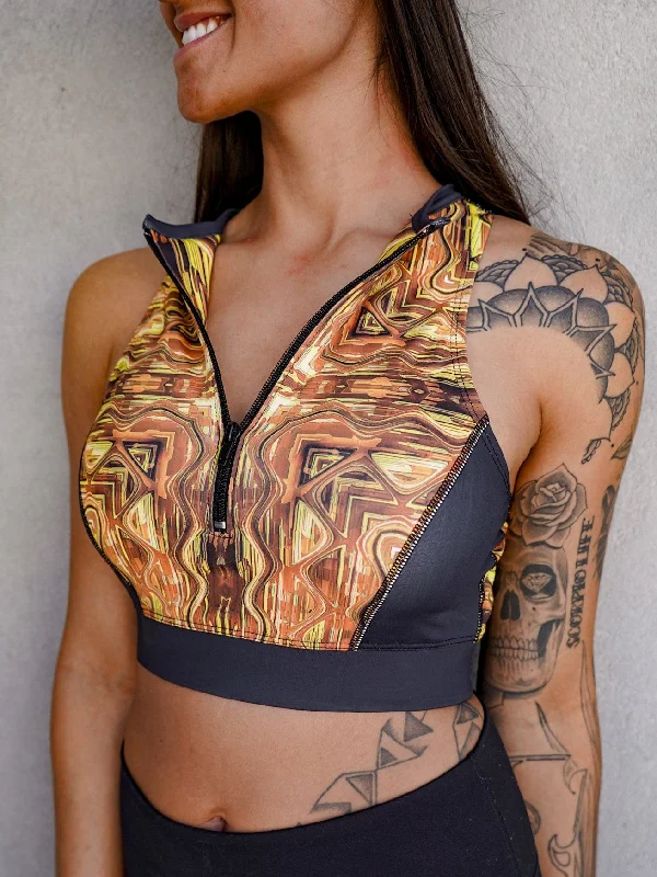 Midas Zip Up Sports Bra