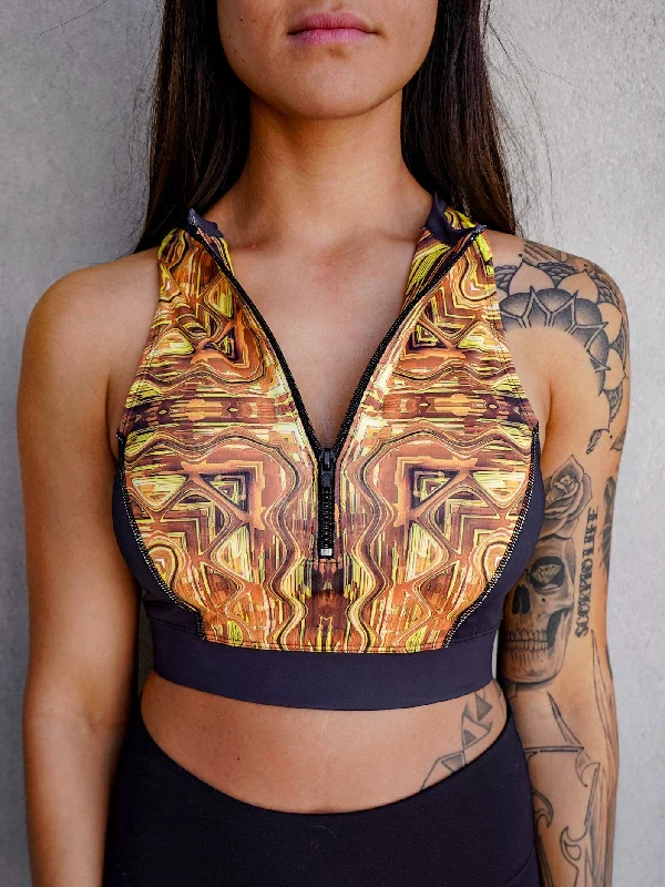 Midas Zip Up Sports Bra