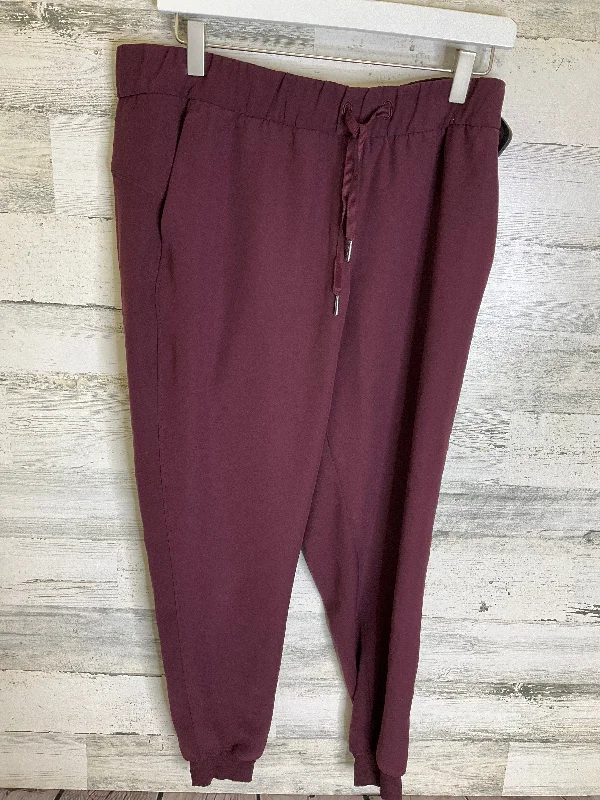 Red Athletic Pants Lululemon, Size 10