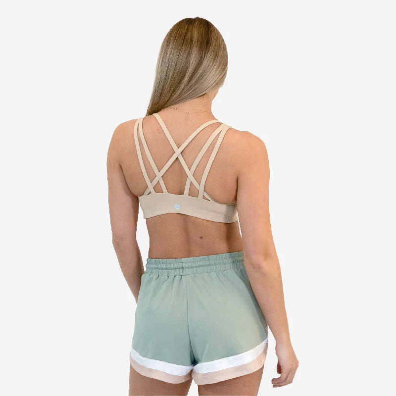 Strappy Sports Bra - Sage & Latte