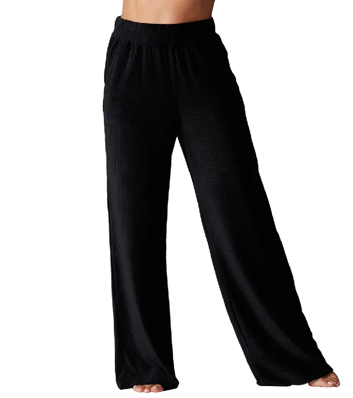 Tavi Wide Leg Brushed Rib Pant