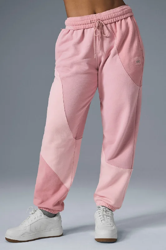 Make Waves Sweatpant - Sunset Pink Tonal