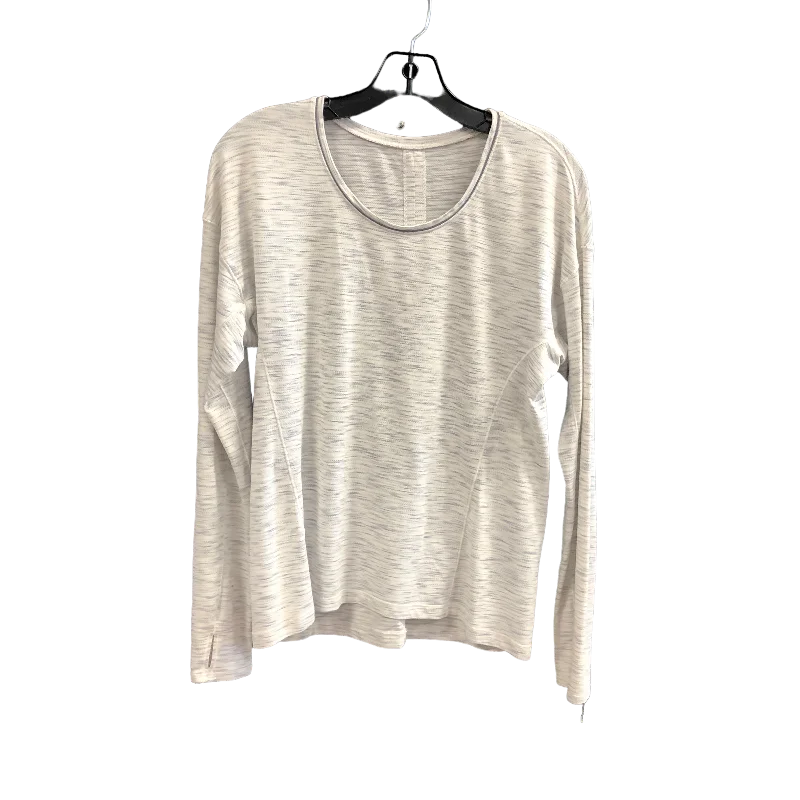 Athletic Top Long Sleeve Crewneck By Lululemon In Grey, Size: M