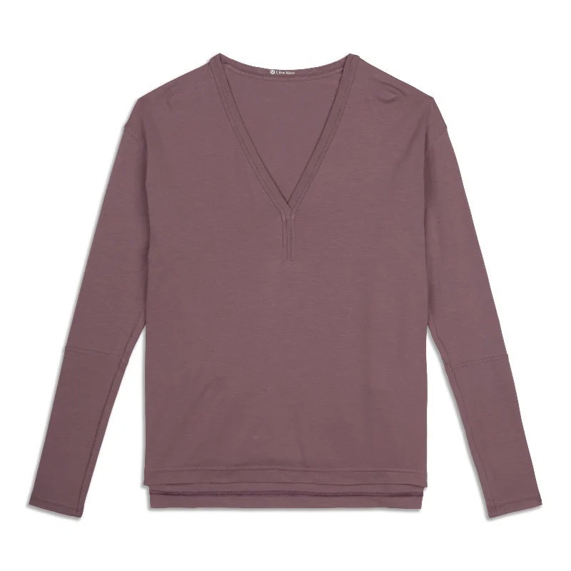 Back In Action V-Neck Long-Sleeve Shirt - Resale