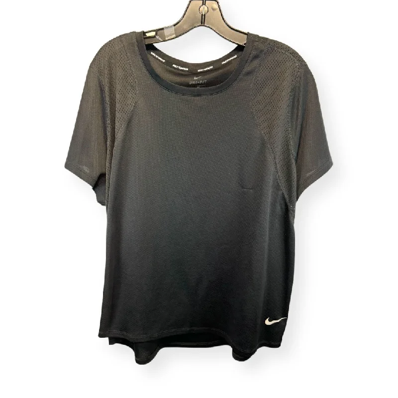 Black Athletic Top Short Sleeve Nike Apparel, Size 2x