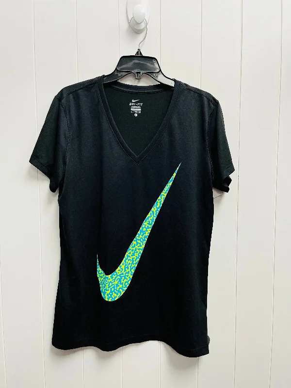 Black Athletic Top Short Sleeve NIKE APPAREL, Size Xl