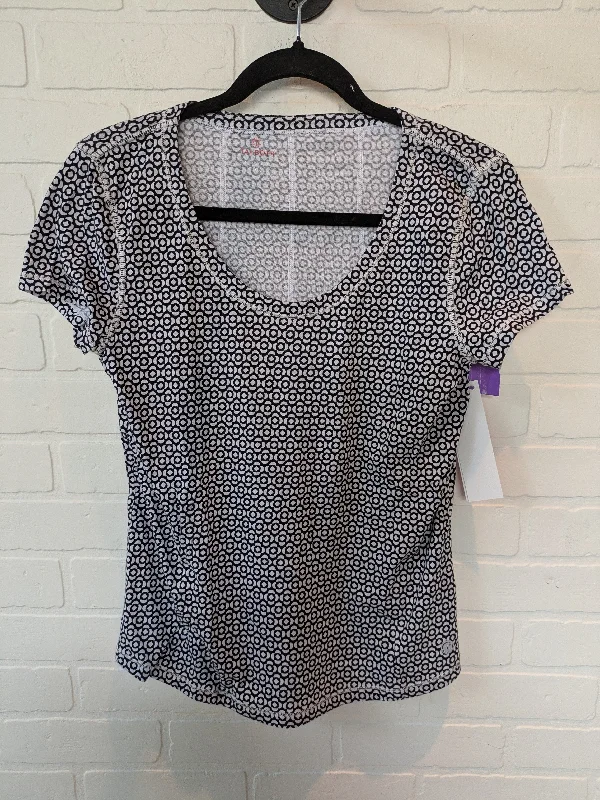 Black & White Athletic Top Short Sleeve Talbots, Size M