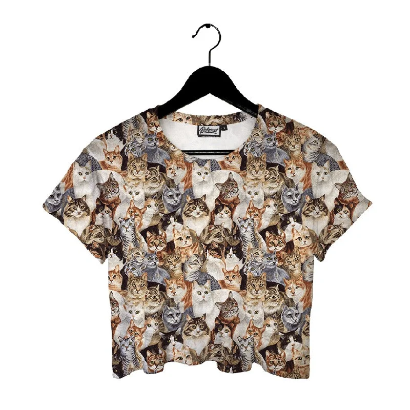 Cats Crop Tee