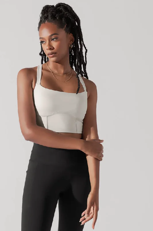 Daphne Corset Crop Top - Light Sand