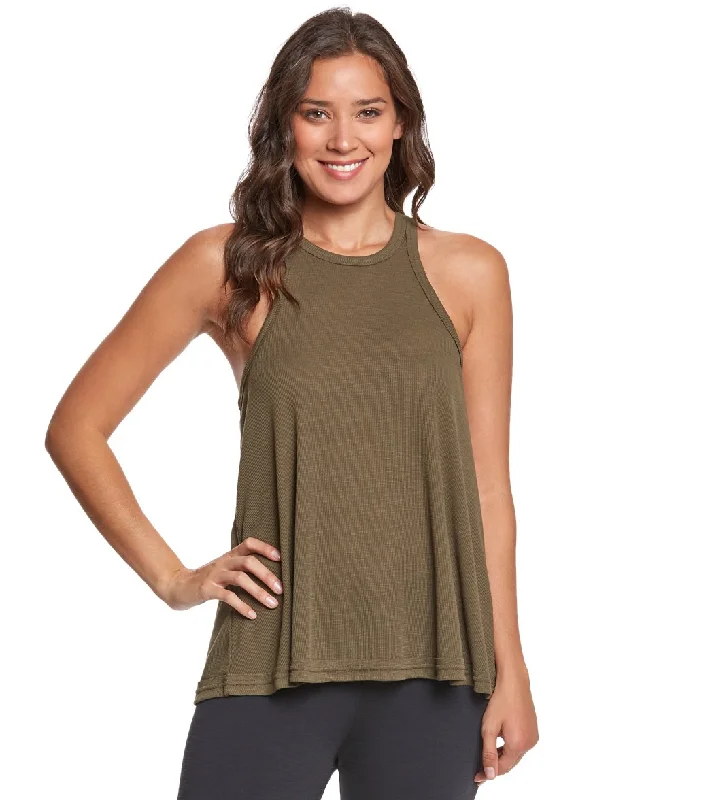 Free People Slub Long Beach Tank  Army