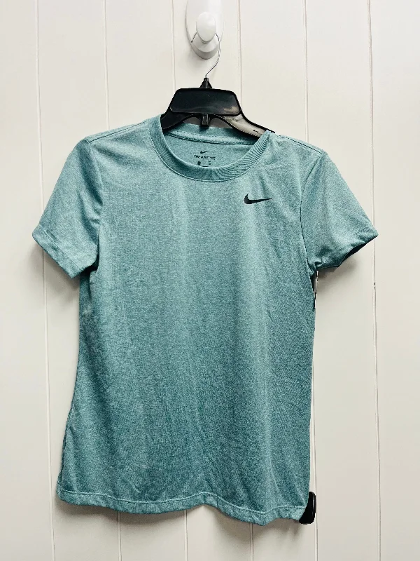 Green Athletic Top Long Sleeve Crewneck Nike Apparel, Size S