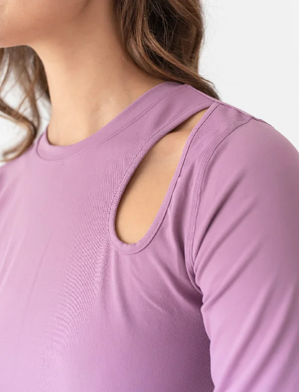 LADIES KEYHOLE ACTIVE WARM-UP T