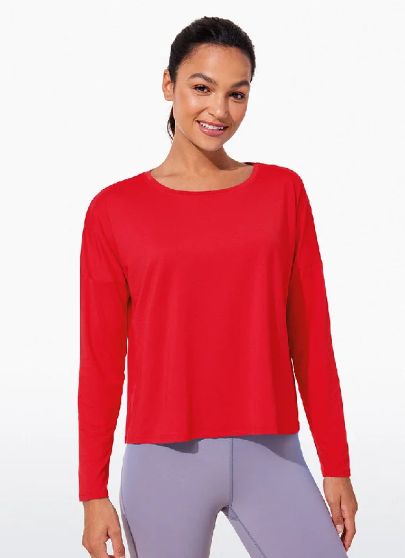 UPF 50+ Lightweight Heather Cropped Long Sleeves