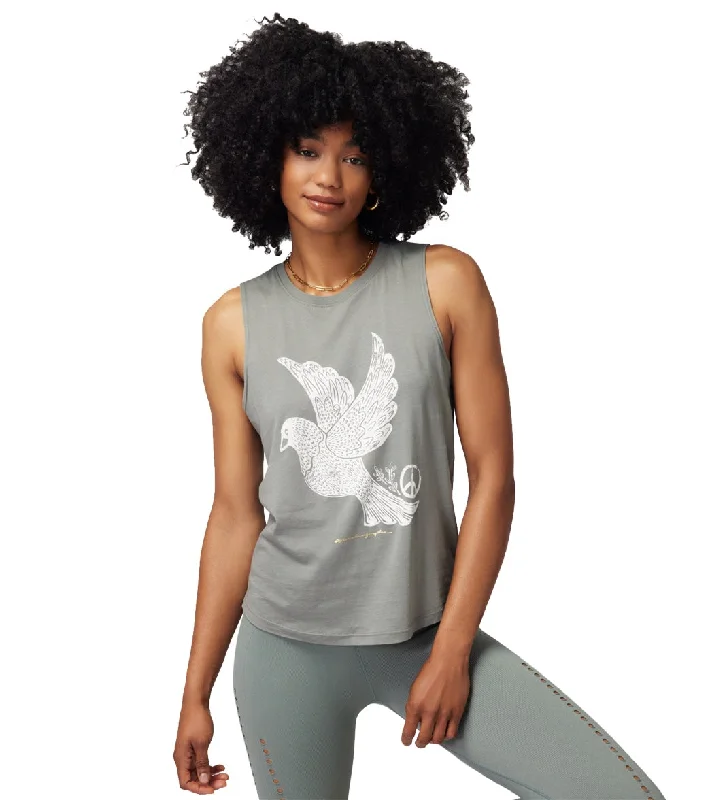 Spiritual Gangster Peace Dove Muscle Tank Agave